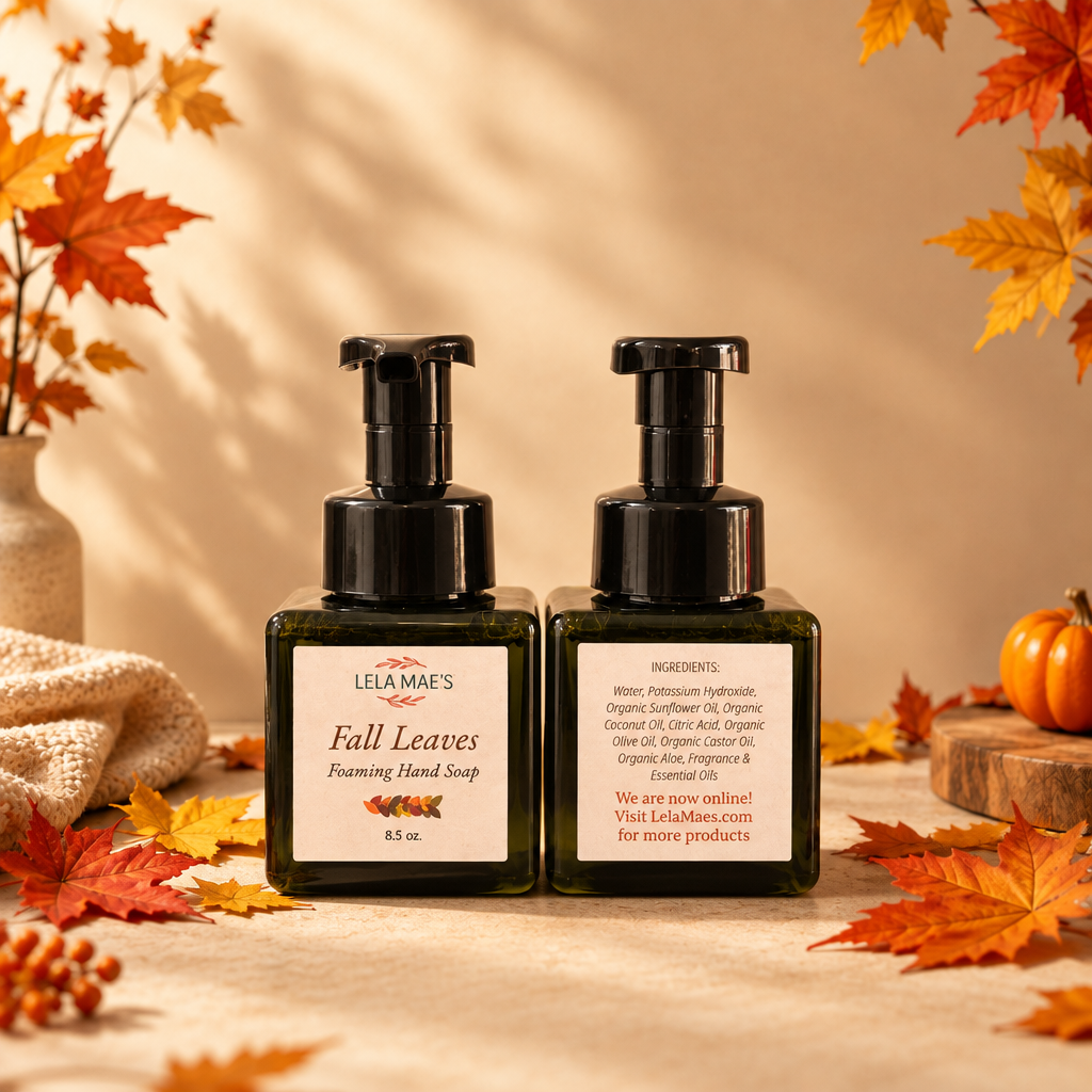 Fall Leaves liquid soap studio shot